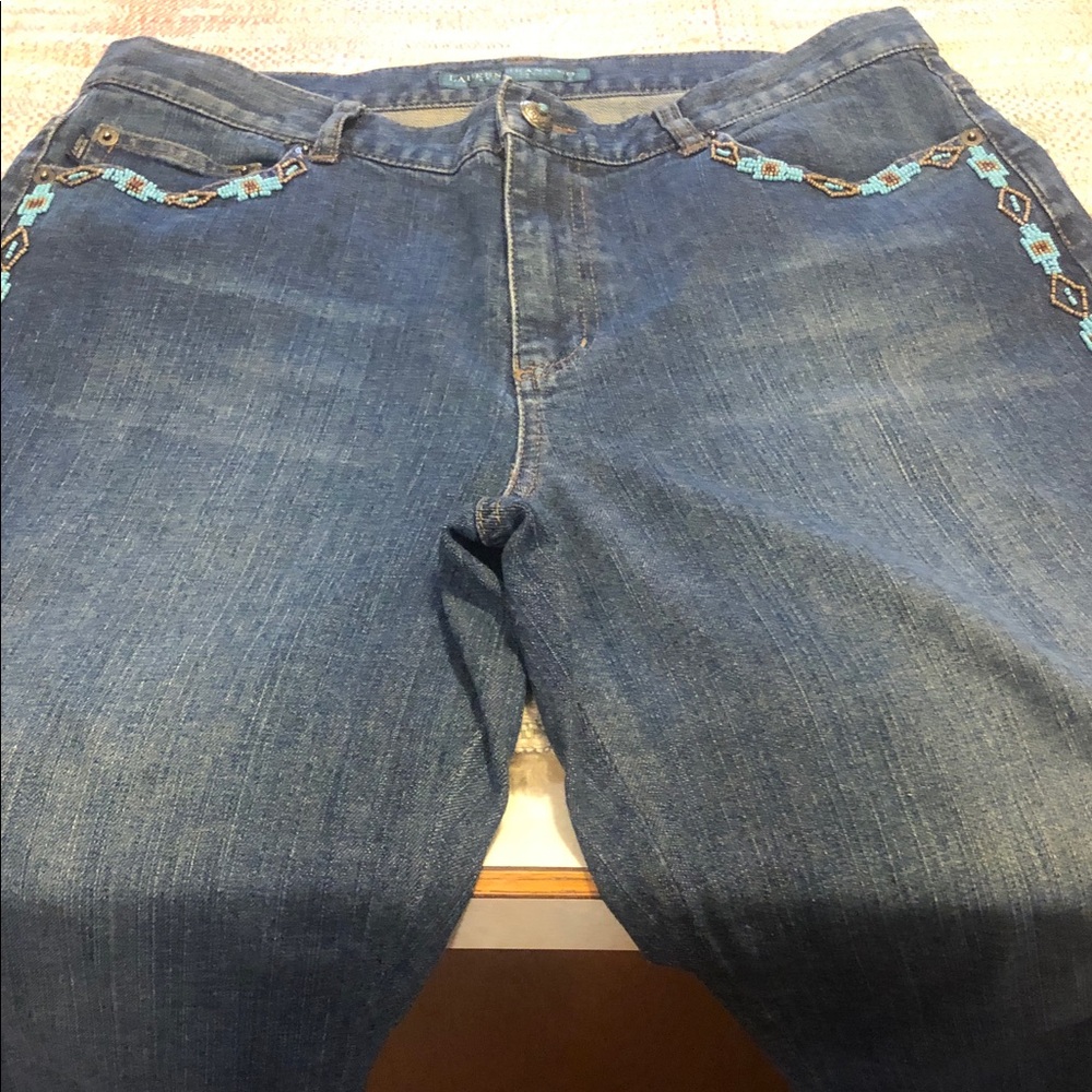 Ralph Lauren beaded trim jeans 3614